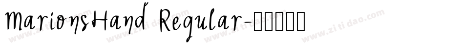 MarionsHand Regular字体转换